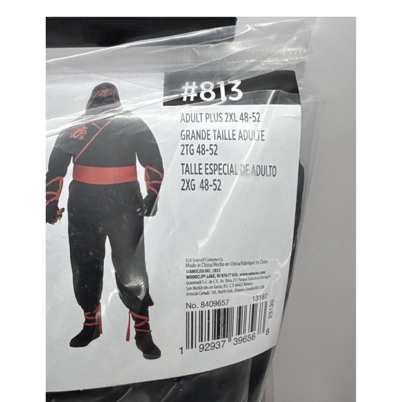 Ninja Assassin Warrior Man Suit Yourself Fancy Dress Up Halloween Adult Costume - Picture 5 of 6